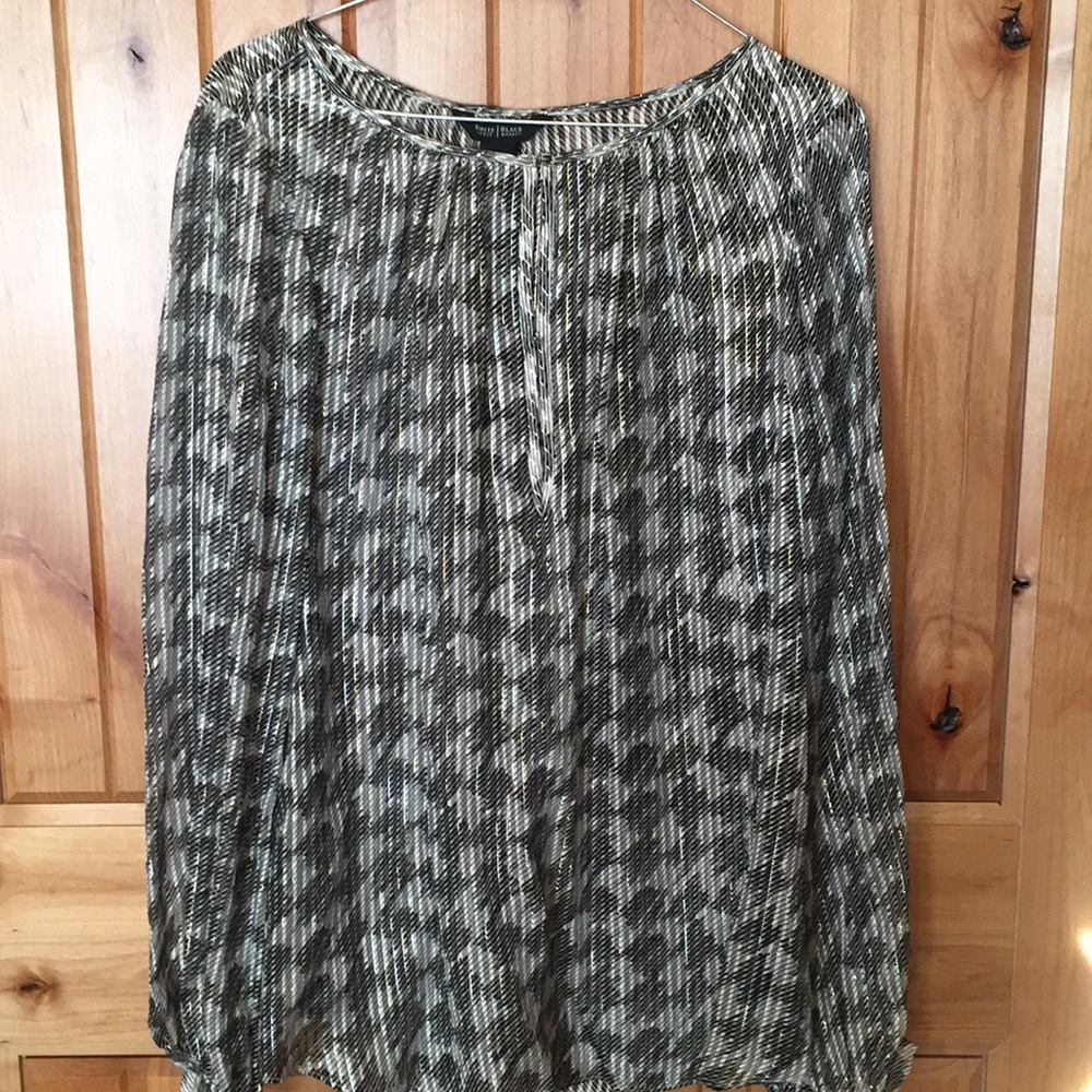 White House black market silk blouse